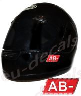 Helmet AB- Blood Type Unscratchable 3D Decal