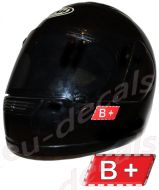 Helmet B+ Blood Type Unscratchable 3D Decal