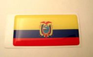 70X35mm Ecuador flag 3D Decal
