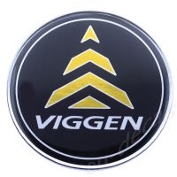 32mm SAAB Viggen Black Yellow Chrome Steering Wheel Badge Emblem 3D decal 9-5 3
