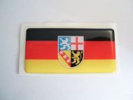 70X35mm Saarland state German Civil flag 3D Decal