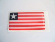 Large 70X35mm LIBERIA flag 3D Decal Sticker