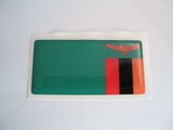Large 70X35mm ZAMBIA flag 3D Decal Sticker