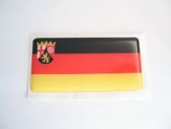 70X35mm Rhineland Palatinate German flag 3D Decal