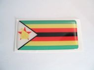 Large 70X35mm ZIMBABWE flag 3D Decal Sticker