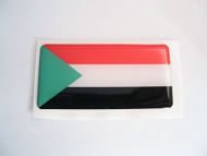 Large 70X35mm SUDAN flag 3D Decal Sticker