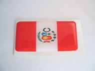 Large 70X35mm PERU flag 3D Decal Sticker