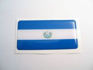 Large 70X35mm EL SALVADOR flag 3D Decal Sticker