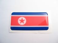 Large 70X35mm NORTH KOREA flag 3D Decal Sticker