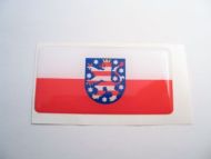 70X35mm Thuringia state German flag 3D Decal