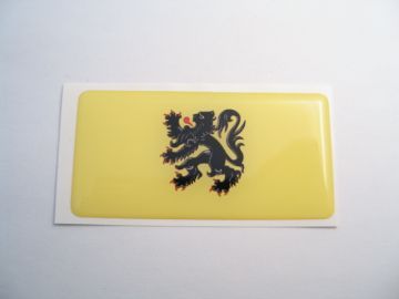 70X35mm Flemish Region of Belgium flag 3D Decal