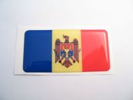 Large 70X35mm MOLDOVA flag 3D Decal Sticker