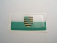 70X35mm Free state of Saxony German flag 3D Decal