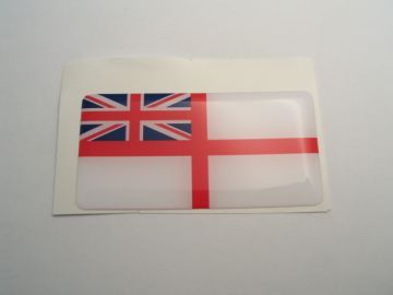 Large70X35mm Naval Ensign White UK flag 3D Decal