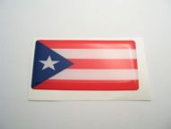Large 70X35mm PUERTO RICO flag 3D Decal Sticker