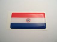 Large 70X35mm PARAGUAY flag 3D Decal Sticker