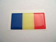 Large 70X35mm ROMANIA flag 3D Decal Sticker