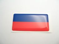 Large 70X35mm HAITI flag 3D Decal Sticker