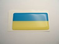 Large 70X35mm UKRAINE flag 3D Decal Sticker