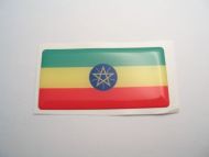 Large 70X35mm ETHIOPIA flag 3D Decal Sticker