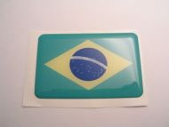 Large70X45mm BRAZIL flag 3D Decal Sticker