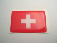 70X45mm SWITZERLAND flag 3D Decal Sticker
