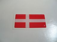 Large 70X35mm DENMARK flag 3D Decal Sticker