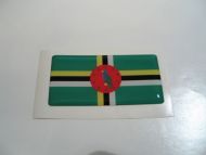 Large 70X35mm DOMINICA flag 3D Decal Sticker