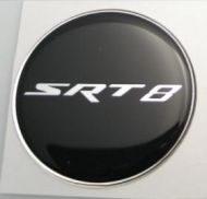 50mm SRT 8  Black Chrome 3D Decal sticker for dodge chrysler car