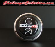 3D Decal cover for the Start/Stop Button -  BLACK with White/Red SRT8 - For the 2008 and Up  Dodge Challenger