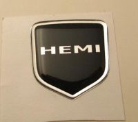 Dodge Charger 2006 -2010 - Steering Wheel Badge 3D Decal sticker HEMMI Black/Chrome