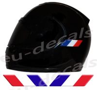 Helmet France Flags 3D Decals Set Left and Right