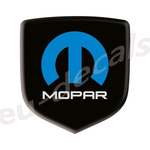 Steering Wheel 3D Decal badge – BLACK / WHITE / BLUE with M and mopar logo - For the 2008-2010 Dodge Challenger