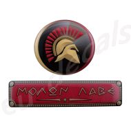 Oval Spartan Helmet and Red MOLON LABE 
