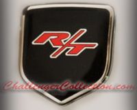 Steering Wheel 3D Decal badge – RED / BLACK / CHROME with R/T - For the 2008-2010  Dodge Challenger