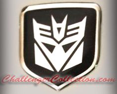 Steering Wheel 3D Decal badge - BLACK / CHROME with Decepticon Transformers logo  - For the 2008-2010  Dodge Challenger
