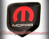 Steering Wheel 3D Decal badge - RED / WHITE / BLACK with M and Mopar logo   - For the 2008-2010  Dodge Challenger