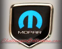 Steering Wheel 3D Decal badge – BLACK / CHROME / BLUE with M and mopar logo   - For the 2008-2010  Dodge Challenger
